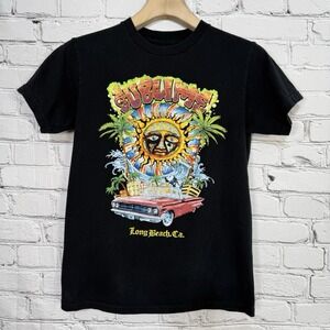 Sublime Long Beach‎ Ca Graphic T-shirt Size S Black Car LBC Music Retro S/S